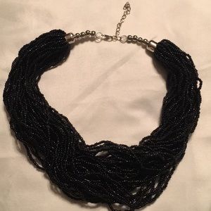 Black Beaded Necklace